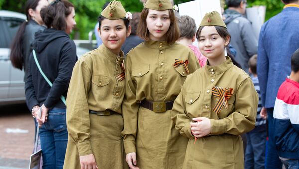 Các thành viên tham gia hành động “Trung đoàn Bất tử” và lễ hội kỷ niệm ở Seoul, Hàn Quốc - Sputnik Việt Nam