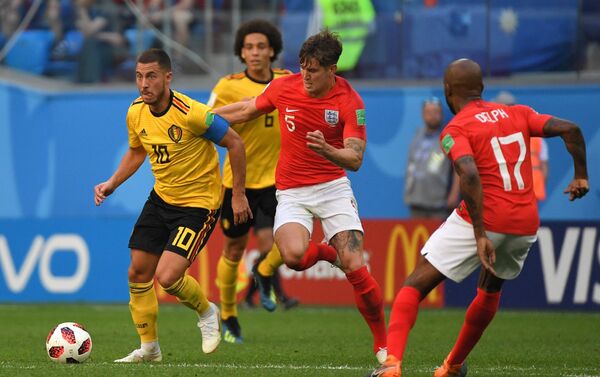 Trận đấu vòng tứ kết World Cup giữa đội tuyển Bỉ và Anh - Sputnik Việt Nam