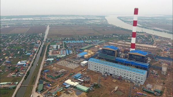 Nhà máy nhiệt điện Thái Bình 2 nhìn từ flycam - Sputnik Việt Nam