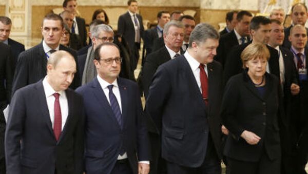 Cuộc họp của các lãnh đạo Nga, Pháp, Ukraine và Đức ở Minsk - Sputnik Việt Nam