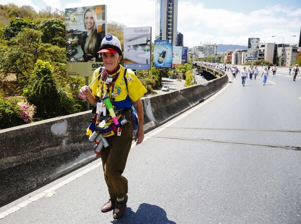 Cuộc biểu tình ở Caracas của những người ủng hộ tổng thống lâm thời tự xưng Venezuela – thủ lĩnh phe đối lập Juan Guaido - Sputnik Việt Nam