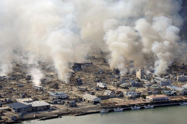 Quang cảnh thành phố Yamada sau trận động đất và sóng thần xảy ra tại Nhật Bản ngày 11 tháng 3 năm 2011 - Sputnik Việt Nam