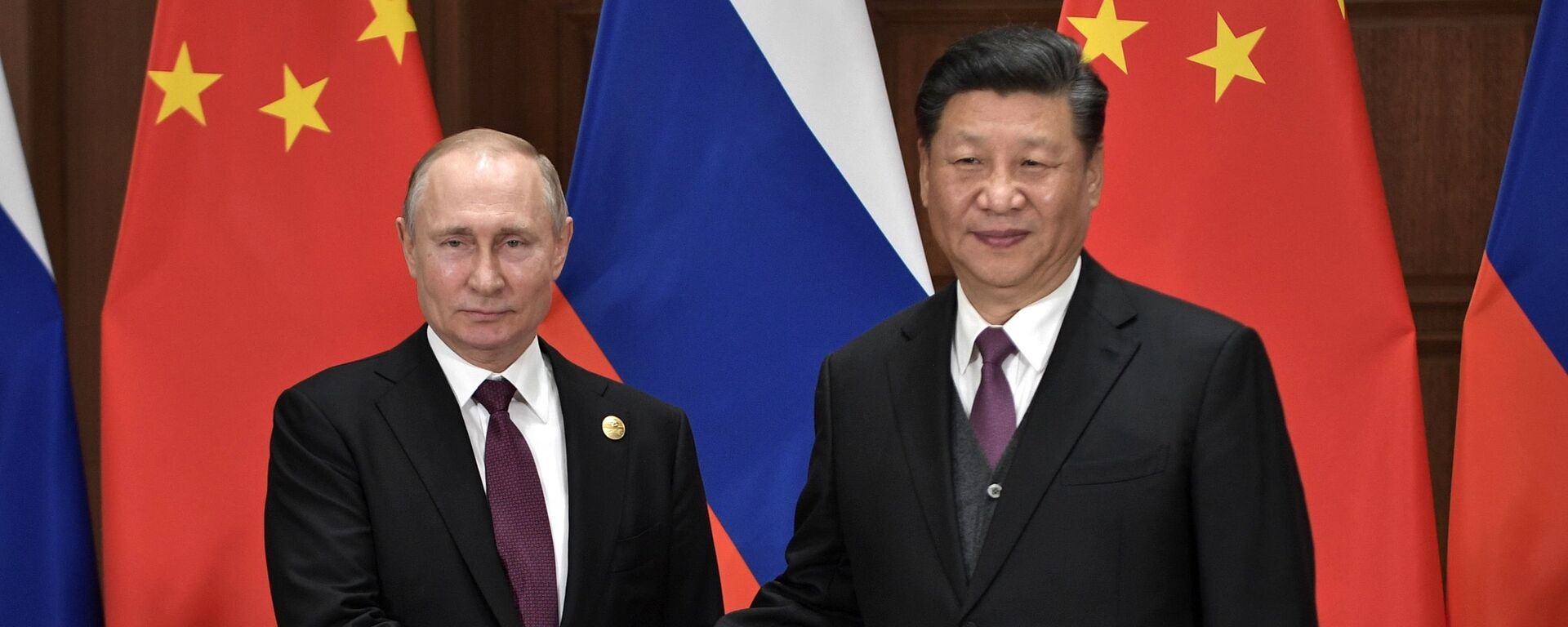 Tổng thống Nga Vladimir Putin  và Chủ tịch Trung Quốc Tập Cận Bình - Sputnik Việt Nam, 1920, 20.03.2023