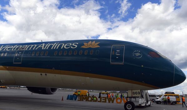 Máy bay của hãng Vietnam Airlines tại sân bay quốc tế “Sheremetyevo” - Sputnik Việt Nam