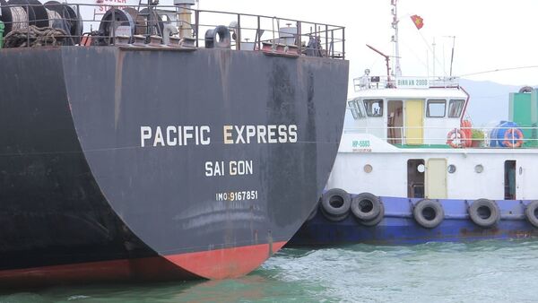 Tàu Pacific Express (Công ty TNHH MTV Vận tải biển Gemadept) đã đâm trúng tàu cá rồi rời khỏi hiện trường - Sputnik Việt Nam
